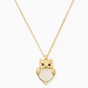 Kate Spade Into the Woods Owl Necklace NWOT